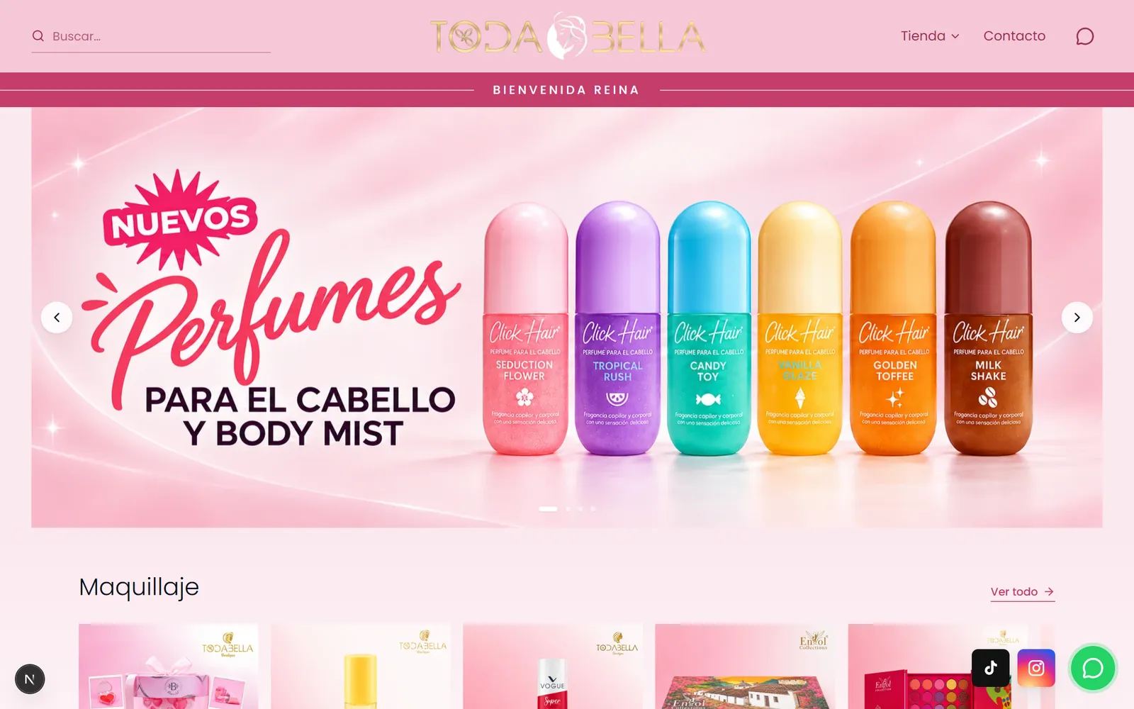 Tienda con la plantilla Boutique en el computador